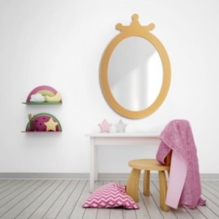 Decoratieve wandspiegel voor een kind in mdf lijst - PRINSESJE