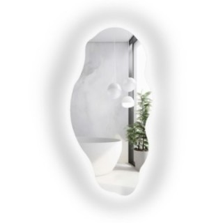 Decoratieve spiegel met organische vorm en verlichting - LOLIT LED