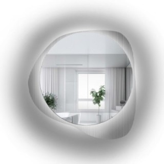 Spiegel op ornamentglas Estriado met verlichting - LUXORA ELEGRA LED