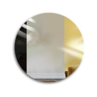 Rond decoratief spiegelkleurig paneel - zwart en goud - ANTON