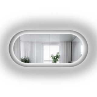 Ovale spiegel op ornamentglas Master Point met verlichting - LUXORA ORNATE LED