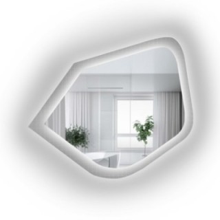 Spiegel op ornamentglas Master Flex met verlichting - LUXORA PRISTAL LED