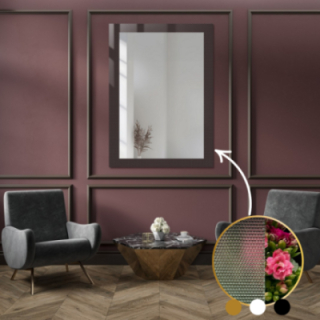 Decoratieve rechthoekige spiegel op ornamentglas Master Point - LUXORA SOLEIL