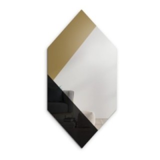 Exclusieve decoratieve spiegel in zwart en goud - MADAM