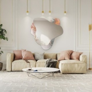 Onregelmatige spiegel op roze marmer – MARBLE FIORATO