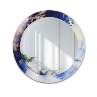 Ronde spiegel op blauw marmer – MARBLE IRIS