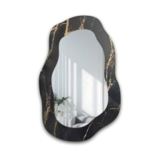 Onregelmatige spiegel op zwart-goud marmer – MARBLE NOCTO