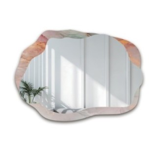 Onregelmatige spiegel op roze marmer – MARBLE ROSATO