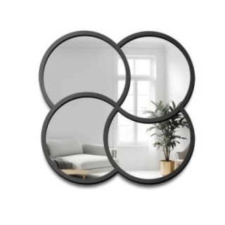 Decoratieve spiegel in zwarte MDF lijst - MIRO - lijstkleur naar keuze