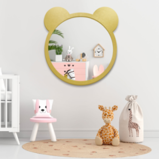 Decoratieve wandspiegel voor kind in mdf lijst - BEERTJE