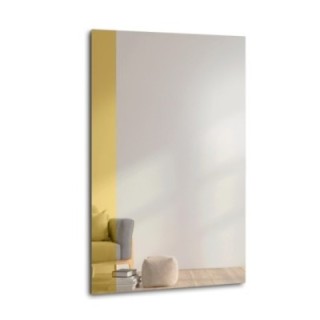 Grote decoratieve spiegel met gouden glansstrip - MORGAN