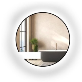 Ronde ledspiegel op maat met kastuitsparing in mdf lijst - ORFEUSZ LED