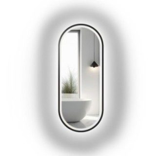 Ovale spiegel in mdf lijst met verlichting - OSKAR LED II