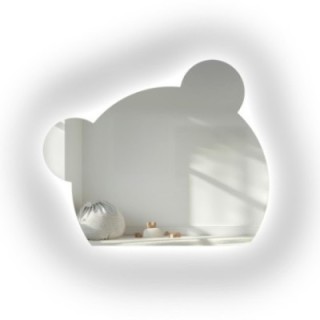 Spiegel voor kinderbadkamer met verlichting - PANDA LED
