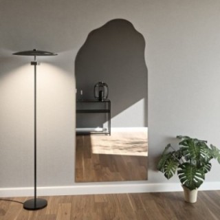 Decoratieve half-ovale spiegel met een organische vorm - AURO 1