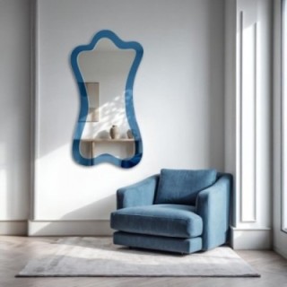 Onregelmatige blauwe spiegel - SAPPHIRE BLUE