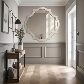 Wandspiegel in retro stijl in lijst - SKARLET