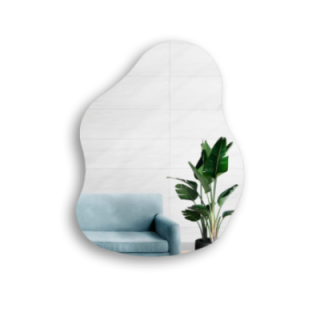 Decoratieve spiegel met organische vorm - STONE