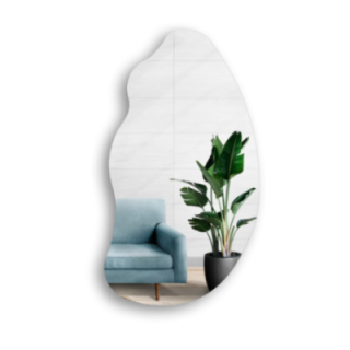 Decoratieve spiegel met organische vorm - TOPAZ