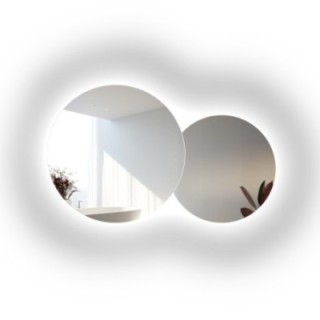 Set ronde afgeschuinde spiegels met verlichting - UNIVERSE CUT LED I