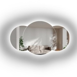 Set badkamerspiegels met verlichting - UNIVERSE DOUBLE LED