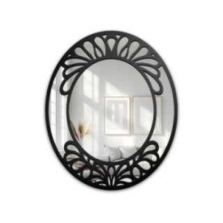Ovaal spiegel met opengewerkt MDF-decor – VERONELLE BELIRE 125x150