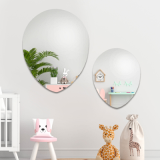 Set decoratieve spiegels voor de kinderkamer - BALLONNETJES