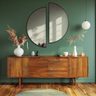 Set wielhelften in zwart MDF SLIM frame - HILDA SET - framekleur naar keuze