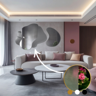 Decoratieve spiegels op ornamentglas Master Point - LUXORA ARTIVIS