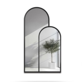 Dubbele semi-ovale spiegel in mdf lijst - MURAN