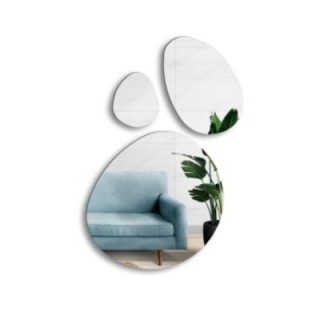 Set van drie decoratieve spiegels met een organische vorm - OPALIT
