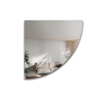 Kwartcirkel badkamerspiegel - KWART