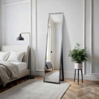 Staande garderobespiegel in elegante houten lijst - 2801 - lijstkleur naar keuze