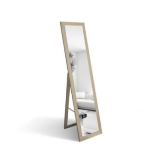 Staande spiegel in Scandinavische stijl met ruwhouten lijst - 5005