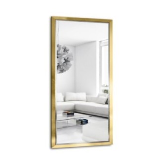 Spiegel in elegante goudzilver houten lijst - 5201011
