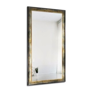 Spiegel in groen goud houten lijst - 5401001