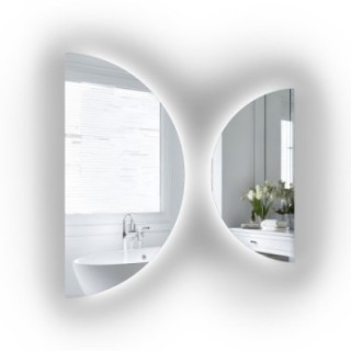 Set van halfronde spiegels met verlichting - ORBITAL LED