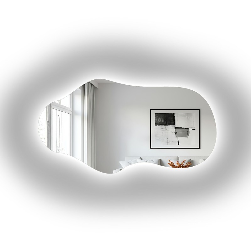 Organische spiegel met verlichting - MELODY LED