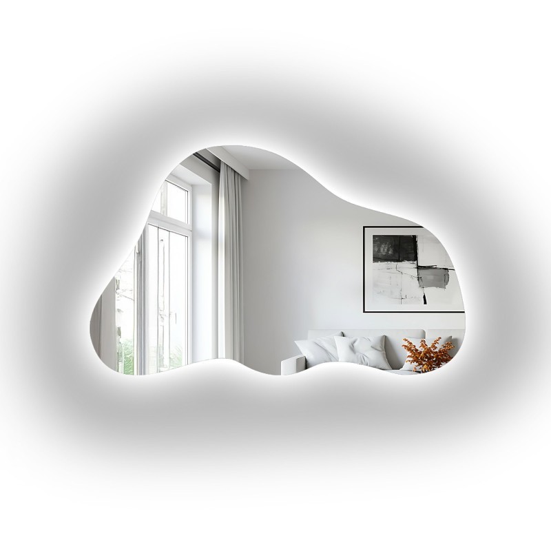 Organische spiegel met verlichting - PEBBLE LED