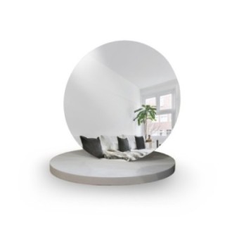 Decoratieve ronde make-up spiegel op voet - BLUM III