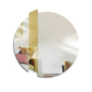 Ronde decoratieve spiegel met gouden streep - BONA