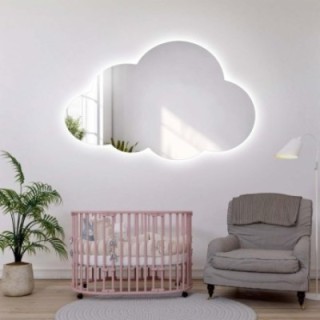 Spiegel voor kinderkamer wolk met verlichting - CLOUD LED