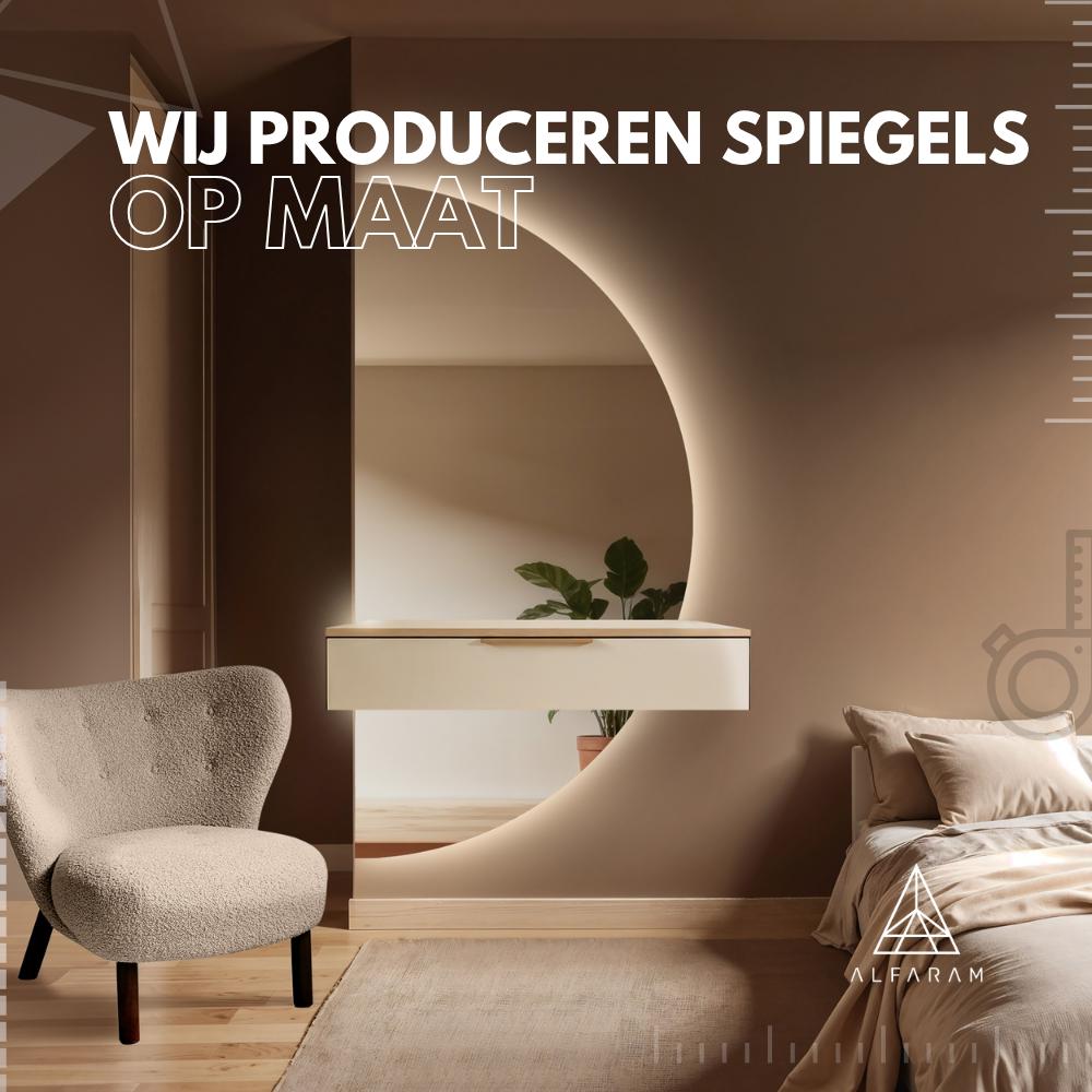 Wij vervaardigen spiegels op maat