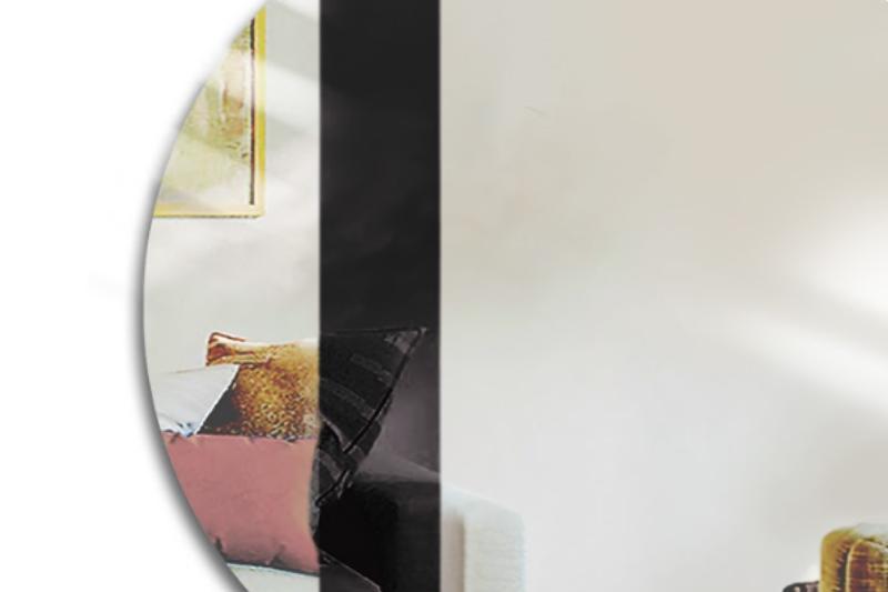 Strip zwart lacobel